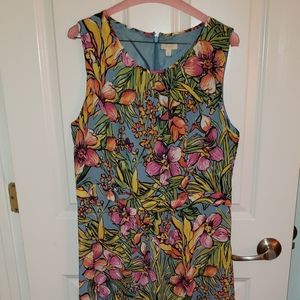 Tropical print maxi dress